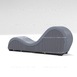 Дизайнерское кресло Тантра 188см (The Tantra Chair), (Экокожа, серое, рельефные боковины серые)16