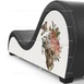 Дизайнерское кресло для секса и отдыха Тантра 188см (The Tantra Chair), (Экокожа, Чёрный, Принт Череп)0