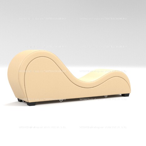 Копия кресла Tantra Chair, 188см, Экокожа, Бежевое, Ножки деревянные