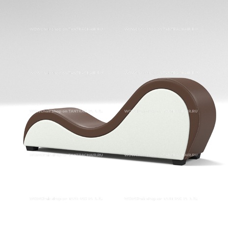 Копия кресла Tantra Chair, 188см, Экокожа, Коричнево-Молочное