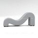 Дизайнерское кресло для секса и отдыха Тантра Model-S v2.0, 178см, экокожа, с полукольцами для фиксации партнера 6шт, светло-серое0