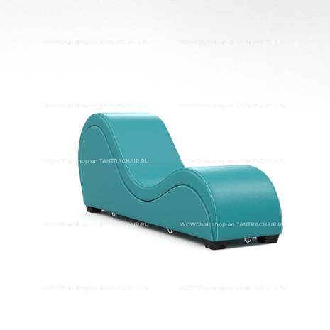 Копия кресла Tantra Chair, 188см, Экокожа, Темно-бирюзовый, Ножки деревянные