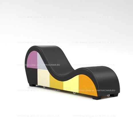 Дизайнерское кресло для секса и отдыха Тантра 188см (The Tantra Chair), (Экокожа, черное, велюр матовый, Кэжуал)