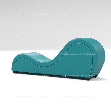 Копия кресла Tantra Chair, 188см, Экокожа, Темно-бирюзовый, Ножки деревянные